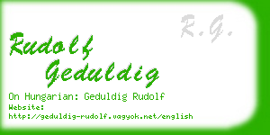 rudolf geduldig business card